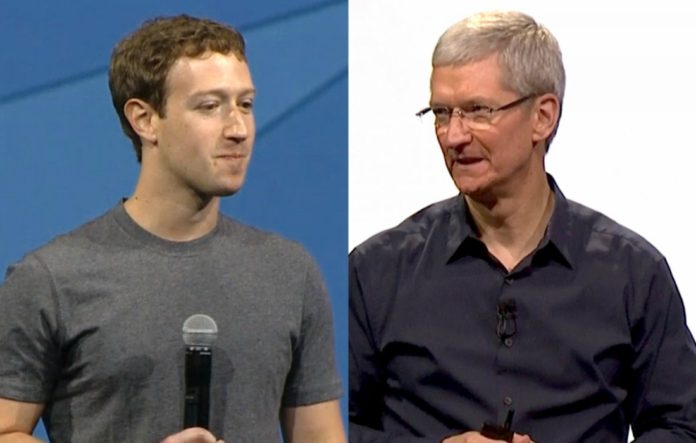 El dueño de Facebook le responde al CEO de Apple tras críticas por filtración de datos